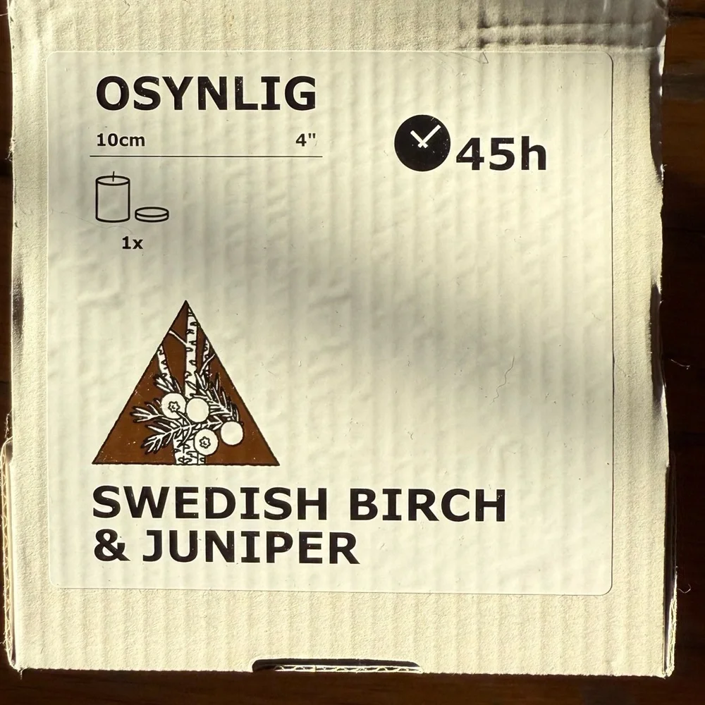 Ikea Osynlig Swedish Birch & Juniper Candle